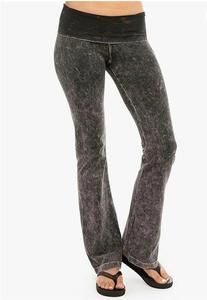 Hard Tail bootcut yoga pants 330 charcoal mineral wash